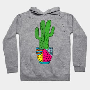 Cute Cactus Design #178: Saguaro Cacti In Funky Pot Hoodie